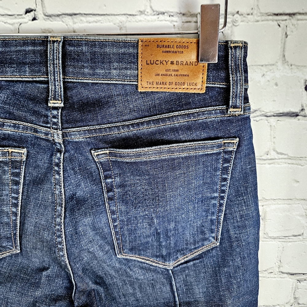 LUCKY BRAND | Ava straight pintuck detail stretch jeans
